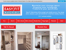 Tablet Screenshot of easyfitwardrobes.com.au